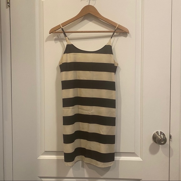Alice + Olivia Silk Striped Slip Dress - Picture 2 of 3